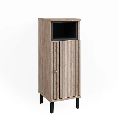 Abbildung von Vicco Midischrank Aquis, Sonoma/Anthrazit, 30 x 86.8 cm mit Tür und offenem Fach