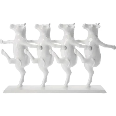 Abbildung von Kare Design Deko Figur Dancing Cows, Weiß, Objekt, Kuh Motiv, 23x40x7 cm (H/B/T)