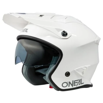 Abbildung von O&#039;NEAL Motorradhelm Enduro Adventure Street ABS Schale, integrierte Sonnenblende Volt Helmet SOLID V.24 Erwachsene Weiß Größe L