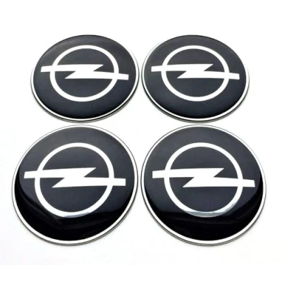 Abbildung von 4 Stück Auto Radnabenkappen Aufkleber für Ope l 65MM, Radnabendeckel Nabendeckel Nabenkappen