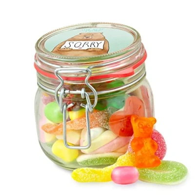 Abbildung von Kleines Sorry Glas süßes Geschenk für Freunde und Familie, bunter Süßigkeiten Mix, 320 g