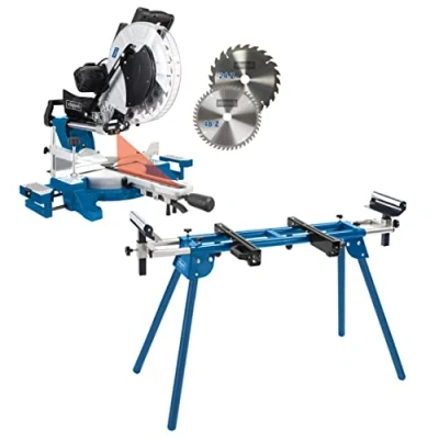 Abbildung von Scheppach Kappsäge HM140L Kapp Zugsäge Gehrungssäge mit Laser &amp; LED Schnitthöhe 105 mm Schnittbreite 330 230V 2000W Sägeblatt Ø305mm + 2. (HM140L UMF1600)