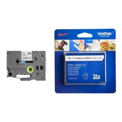 Abbildung von Brother TZe 231S (12 mm) Schwarz bis weiß Tape