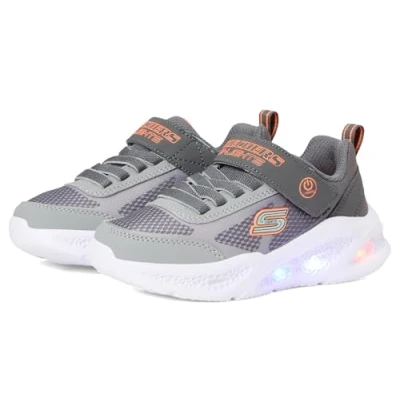 Abbildung von Skechers Meteorlights Sneaker low für Kinder, Größe: 37, Charcoal/gray/orange Schuhe