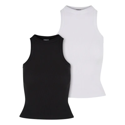 Abbildung von Urban Classics Top, Damen, Größe: Large, Black white