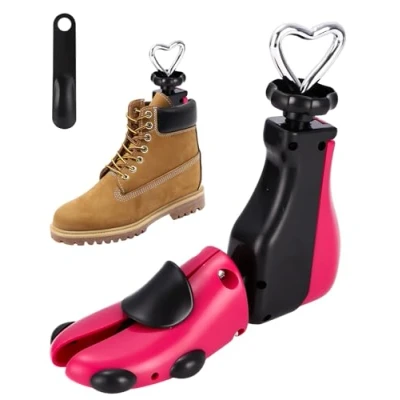 Abbildung von Yulado Schuhspanner,Herren Damen Stiefelspanner,4 Wege Schuhspanner, Kunststoff &amp; Metall Schuhdehner,Stiefelspanner mit Schuhlöffel,Schuhweiter für Einstellbare Länge und Breite Schuhstrecker.(40 48)