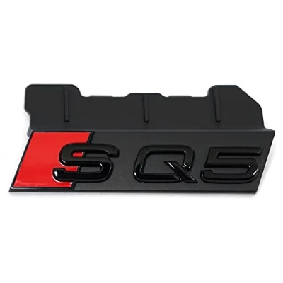 Abbildung von Audi 80A853736ET94 Schriftzug SQ5 Kühlergrill Clip Emblem Logo Plakette, schwarz/rot, für Facelift ab 06/2020