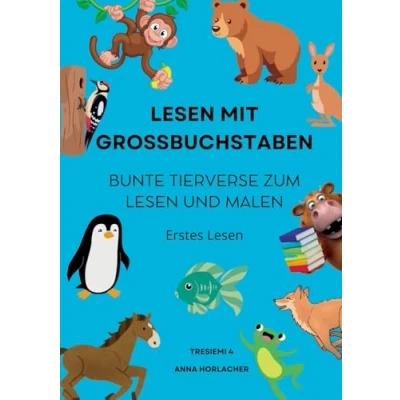 Abbildung von Lesen mit Grossbuchstaben: Bunte Tierverse zum und Malen: Erstes