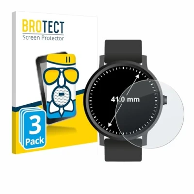 Abbildung von BROTECT Entspiegelungs Schutzglas für Armbanduhren (Kreisrund, ø: 41 mm) (3 Stück) Schutz Folie Panzerfolie Glas Matt [Kratzfest 9H, Anti Reflex]