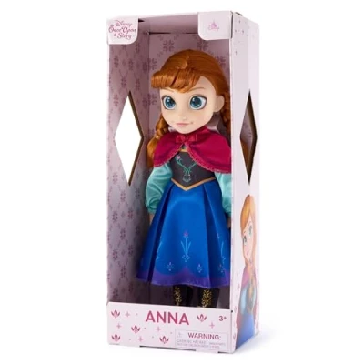 Abbildung von Disney Store Official Die Eiskönigin Völlig unverfroren Anna Puppe mit Spielzeughaarbürste 40,5 cm/16&quot; Once Upon a Story Kollektion Ab 3 Jahren