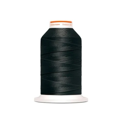 Abbildung von Gütermann Nähfaden Schwarz, 400m, Acryl (polyester, cotton), UV beständig, Outdoor Textilien, YARN