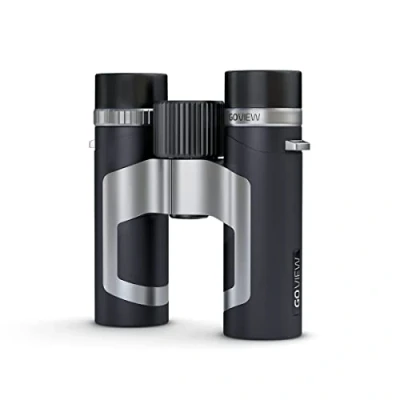 Abbildung von GoView ZOOMR 8x26 kleines, leichtes Fernglas (8 Fach Zoom, Magnesiumgehäuse, inkl. Smartphone Adapter &amp; Zubehör) Phantom Schwarz