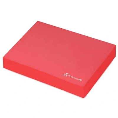 Abbildung von ProsourceFit Exercise Balance Pad Non Slip Cushioned Foam Mat &amp; Knee for Fitness and Stability Training, Yoga, Physical Therapy 15.5x12.75, Red