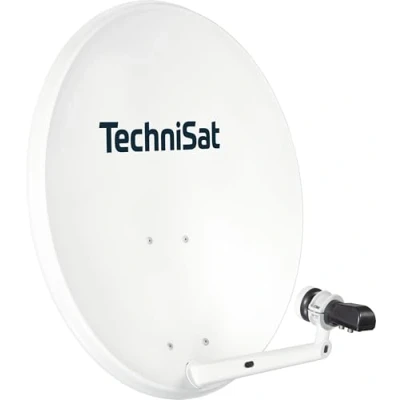 Abbildung von TechniSat TECHNITENNE 70 Satelliten Schüssel für 4 Teilnehmer (70 cm digital Sat Anlage, Komplettset aus Antenne mit Masthalterung und Quattro Switch LNB), lichtgrau