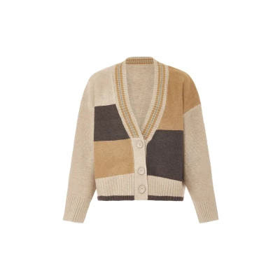 Abbildung von Dreimaster Strickjacke Frauen Wollweiß