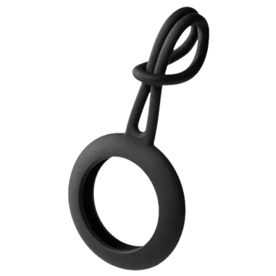 Abbildung von Deltaco Silikon Apple AirTag Case Schwarz