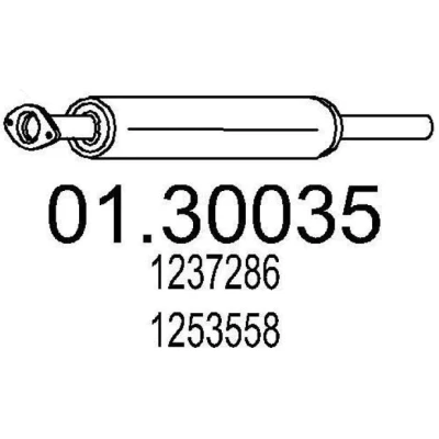 Abbildung von MTS 01.30035 Vorschalldämpfer FORD: Focus 2 Kombi, C Max, Schrägheck, VOLVO: V50
