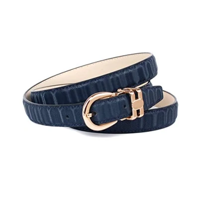 Abbildung von Anthoni Crown Damen Ledergürtel Gürtel, dunkelblau, 105