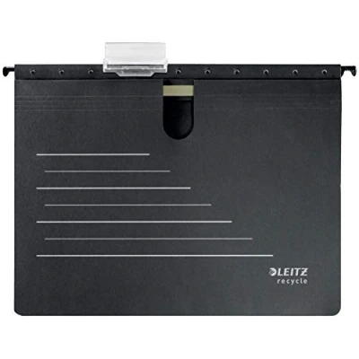 Abbildung von Leitz Alpha Hängehefter, A4 Format, 100% recyclebar, Umweltfreundlich, Recycle Serie, Schwarz/Grau, 19200095