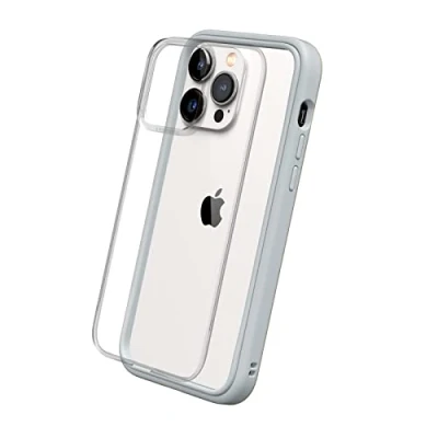 Abbildung von RhinoShield Modulares Case kompatibel mit [iPhone 14 Pro Max] Mod NX Anpassbare &amp; stoßdämpfende Schutzhülle im schlanken Design 3.5 Meter Fallschutz Platin Grau