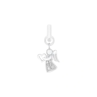 Abbildung von amor Zirkonia Synth Engel Anhänger, Damen, Größe: One Size, Silber