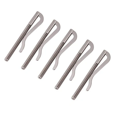 Abbildung von Walfront Geldklammer, Geld Clip Klemme, Brieftasche Spring Silber Bar DIY Tool für Leder Geldbörse Kreditkarteninhaber, Packung mit 5