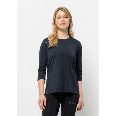 Abbildung von Jack Wolfskin Crosstrail 3/4 T W Langarmshirt, Damen, Größe: Large, Night blue