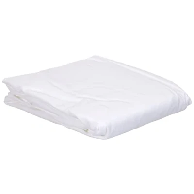 Abbildung von Amazon Basics Spannbetttuch, Mikrofaser, Elfenbein, King (150 x 200 30 cm), Hellweiß