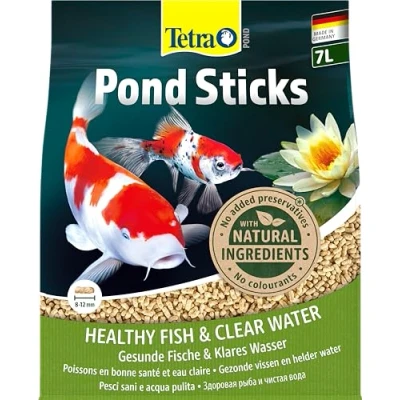 Abbildung von Tetra Pond Sticks Fischfutter für alle Teichfische, unterstützt gesunde Fische und klares Wasser im Teich, 7 L Beutel