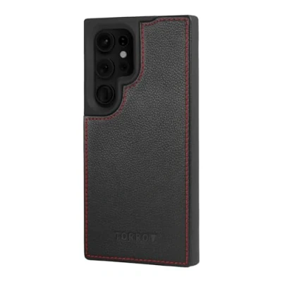 Abbildung von TORRO Hülle Kompatibel mit Samsung Galaxy S24 Ultra 5G Premium Leder Bumper (Schwarz)