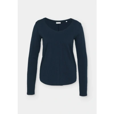 Abbildung von Marc O&#039;Polo Denim Longsleev Vneck Langarmshirt, Damen, Größe: XS, Scandinavian blue
