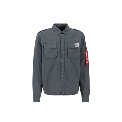 Abbildung von Alpha Industries Urban Military Hemd, Herren, Größe: Large, Vintage grey