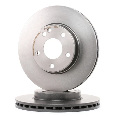 Abbildung von BREMBO COATED DISC LINE 09.B343.41 Bremsscheibe 280 25 5 innenbelüftet beschichtet hochgekohlt mit Schrauben MERCEDES BENZ: CLA Coupe, B Klasse