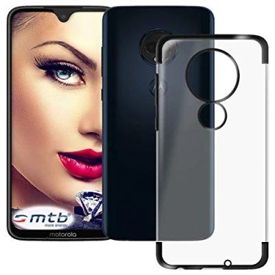Abbildung von mtb more energy® Schutz Hülle Elegance für Motorola Moto G7 / Plus (6.2&#039;&#039;) schwarz flexibel TPU Frame Rahmen Case Cover Tasche