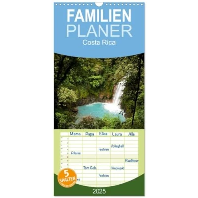 Abbildung von Familienplaner 2025 Costa Rica mit 5 Spalten (Wandkalender, 21 cm x 45 cm), CALVENDO