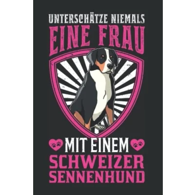 Abbildung von Schweizer Sennenhund Notizbuch: Großer Frau / 6x9 Zoll 120 linierte Seiten