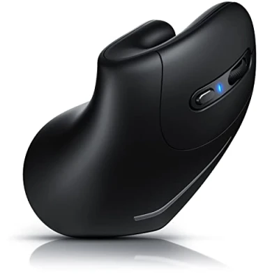 Abbildung von CSL kabellose Vertikal Maus Bluetooth + 2,4 GHz Funkmaus Wireless Vertical Mouse ergonomisch Vorbeugung gegen Mausarm Tennisarm armschonend Plug and Play kompatibel mit MAC PC