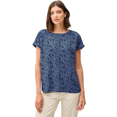 Abbildung von CECIL Damen B345822 Minimal Print Blusenshirt, Urban Navy Blue, XS