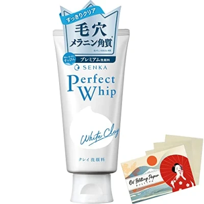 Abbildung von Senka Perfect Whip White Clay n Facial Ｗash 120g Blotting Paper Set
