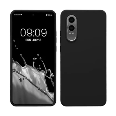 Abbildung von kwmobile Hülle kompatibel mit OnePlus Nord CE 4 Lite 5G Silikon Handy Case Handyhülle weiche Oberfläche kabelloses Laden Schwarz