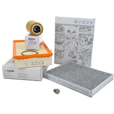 Abbildung von Original VW T5 Inspektionspaket Filter KIT 7H Service Öl Pollen Luftfilter TDI 2.5L Motor Multivan Caravelle Kasten Kombi Pritsche