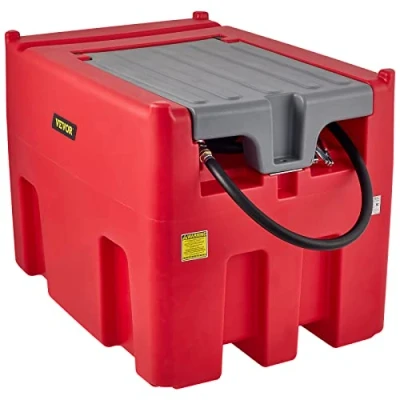 Abbildung von VEVOR Tragbarer Dieseltank 116 Gallonen Mobile Tankanlage Rot Dieseltankstelle 140 W Tankstation 2600 U/min Transporttank 12 V