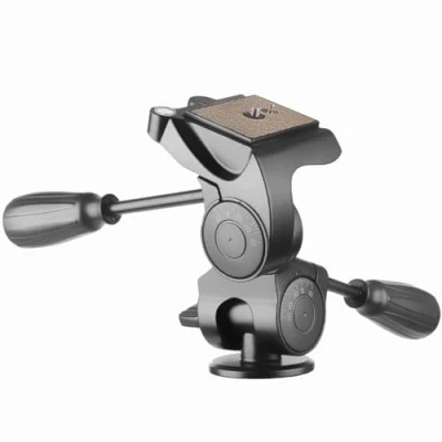 Abbildung von Walimex Pro FT 6653H Aluminium 3D Neiger (Belastbarkeit 6kg, Friktionskontrolle, große Schnellwechselplatte, Fallsicherung)
