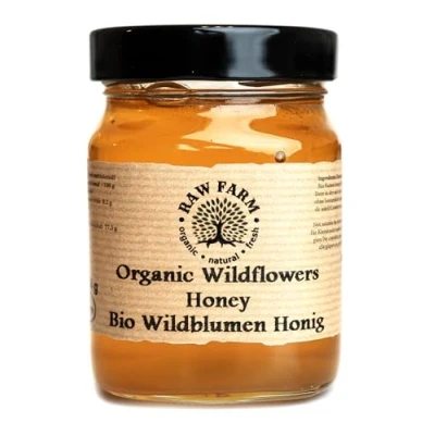 Abbildung von 450 g Bio Wildblumen und Kräuter Honig Raw Farm