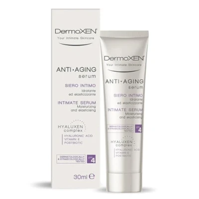 Abbildung von Dermoxen Anti Aging Feuchtigkeitsspendendes und linderndes Intim Gel für Trockenheit, Irritationen, Atrophie Hyaluronsäure, Milchsäure Panthenol Elastizität der äußeren