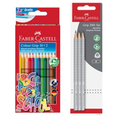 Abbildung von FABER CASTELL 205227 Stifte Set, 15 teilig, mit Buntstiften und Bleistifte, Set für Schulanfang