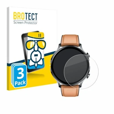Abbildung von BROTECT Schutzglas für NONGAMX Smartwatch 1.39&quot; (3 Stück) Schutzfolie Panzer Folie Glas [Extrem Kratzfest 9H, Anti Fingerprint