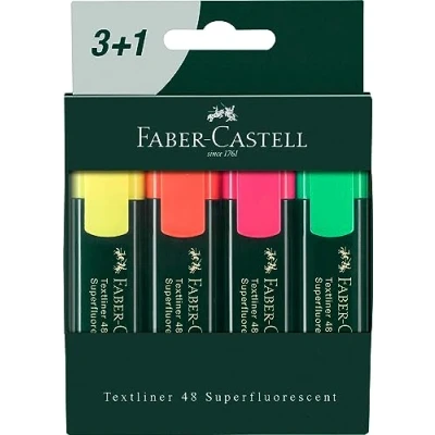 Abbildung von Faber Castell Textmarker Textliner 1548 Aktion VE=4 Stück