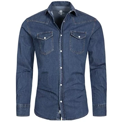 Abbildung von Rock Creek Jeanshemd Herren Blau H 200