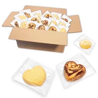 Abbildung von Lebkuchenwelt 130 Stück Plätzchen Mischung (4 Sorten) einzeln verpackt im Mischkarton 1,5kg Konditor Qualität mit echter Butter gebacken! Shortbread Buttergebäck Butterkekse